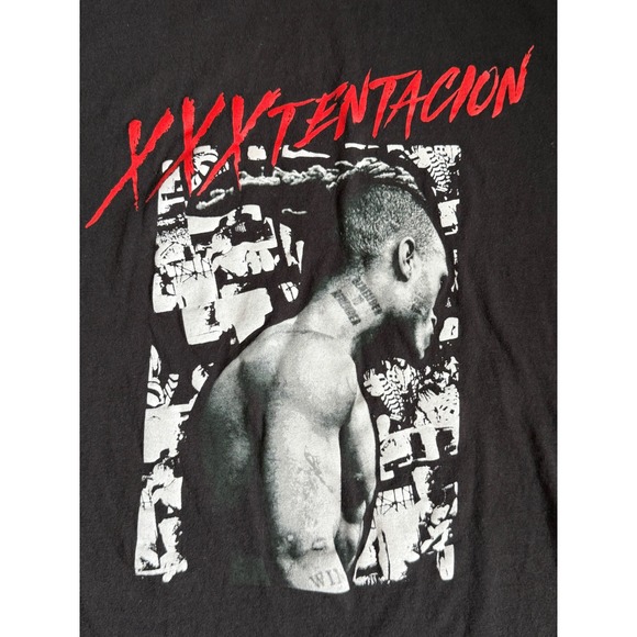 Xxxtentacion Tops - XXXTentacion Graphic T-Shirt Black Red Logo Rap Merch XS